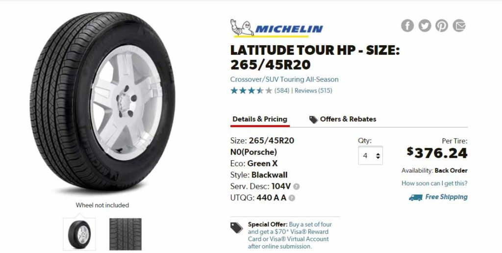 Best Tires For Lexus RX350 Latitude Tour HP