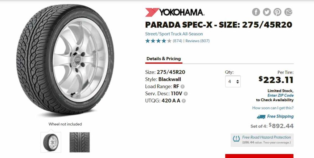 Yokohama Parada Spec-X