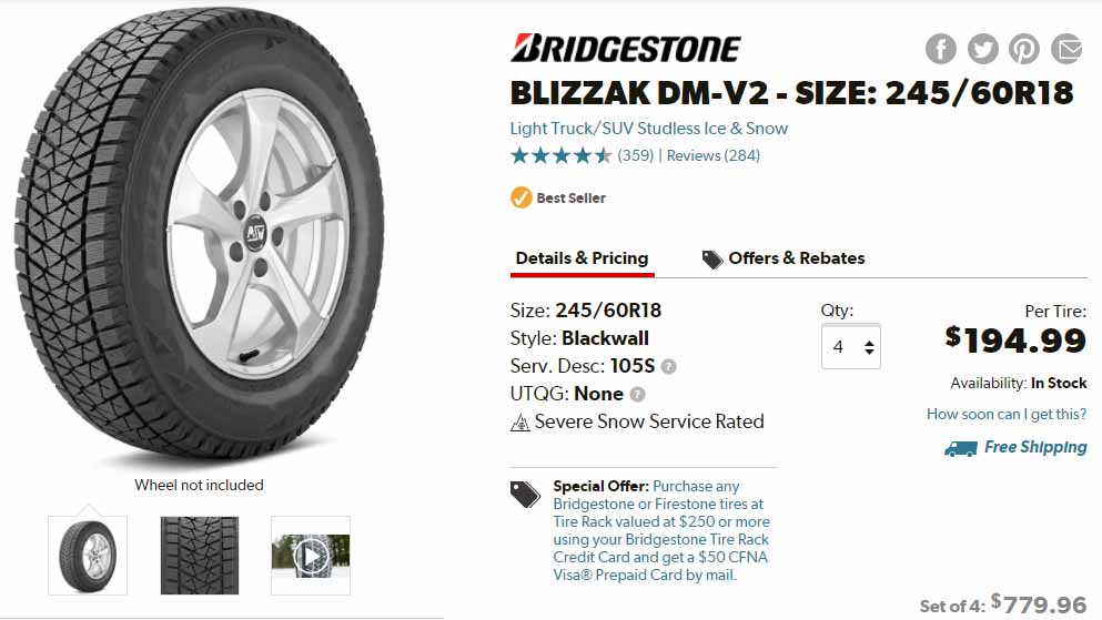 Bridgestone Blizzak DM-V2