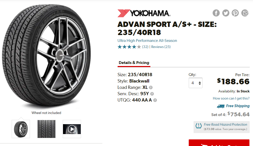 Best Tires for BMW X5 Yokohama Advan Sport A/S 