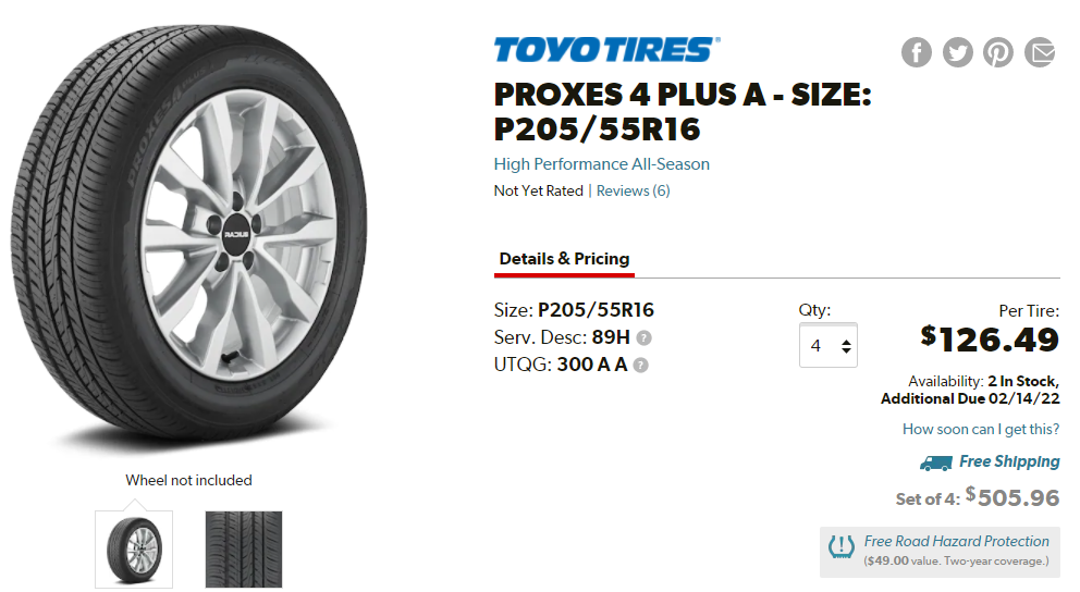 Toyo Proxes 4 Plus