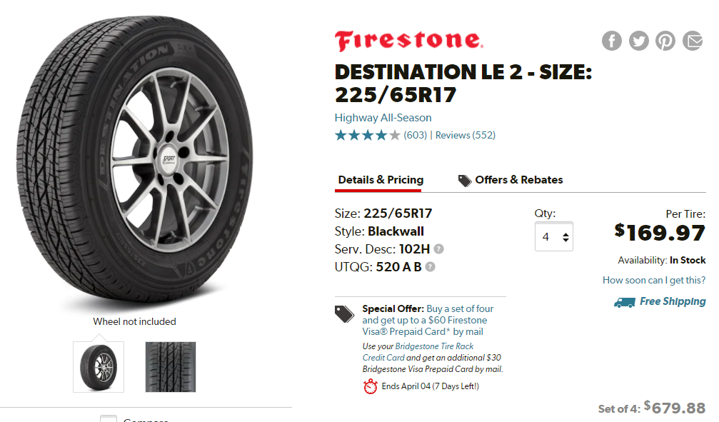 Best Tire For Honda Ridgeline Firestone Destination