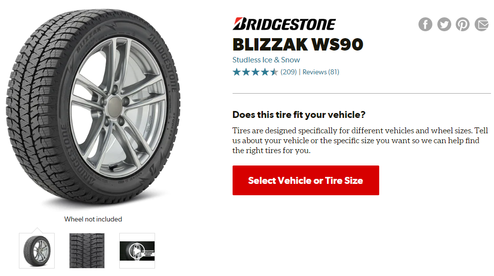 Bridgestone Blizzak WS90