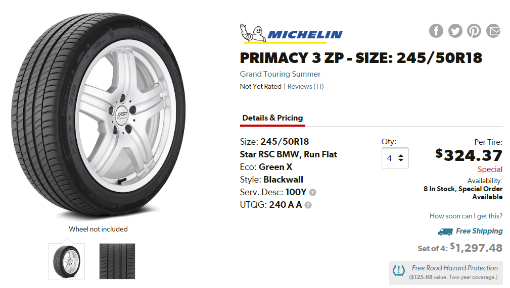 Top 5 Best Tires For VW Passat PRIMACY 3 ZP