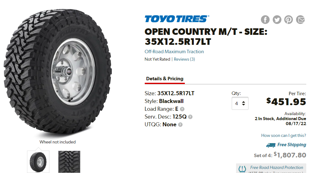 Best Tires For GMC Yukon XL Toyo Open Country